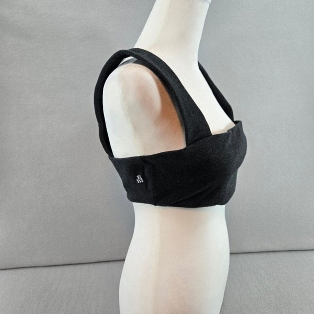 Weworewhat Bandeau Bralette Top Cotton Jersey Dark Heather Grey Size L - Picture 4 of 8